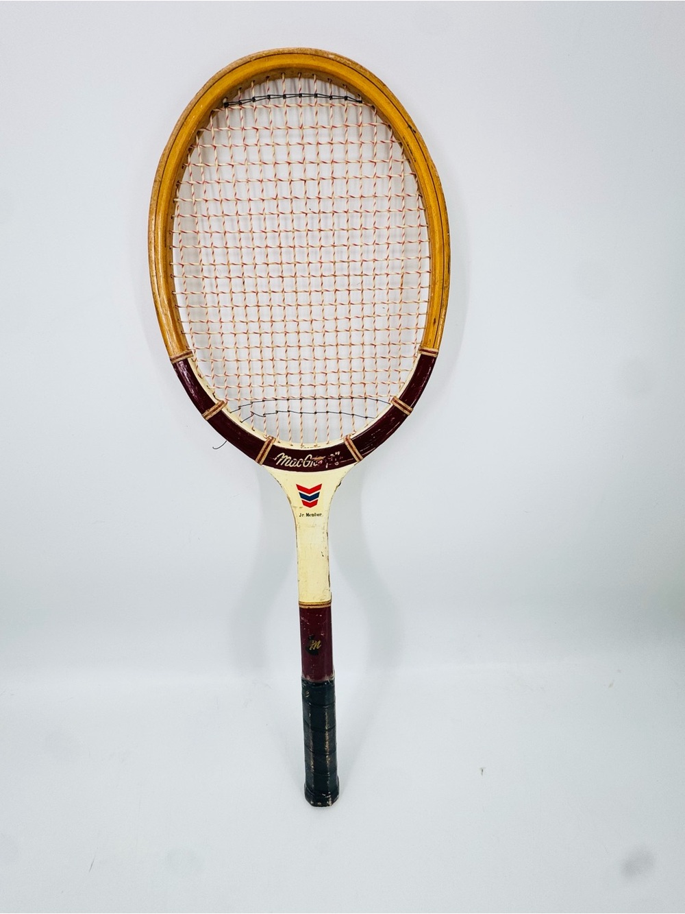 Vintage Wooden MacGregor Jr. Member Tennis Racket